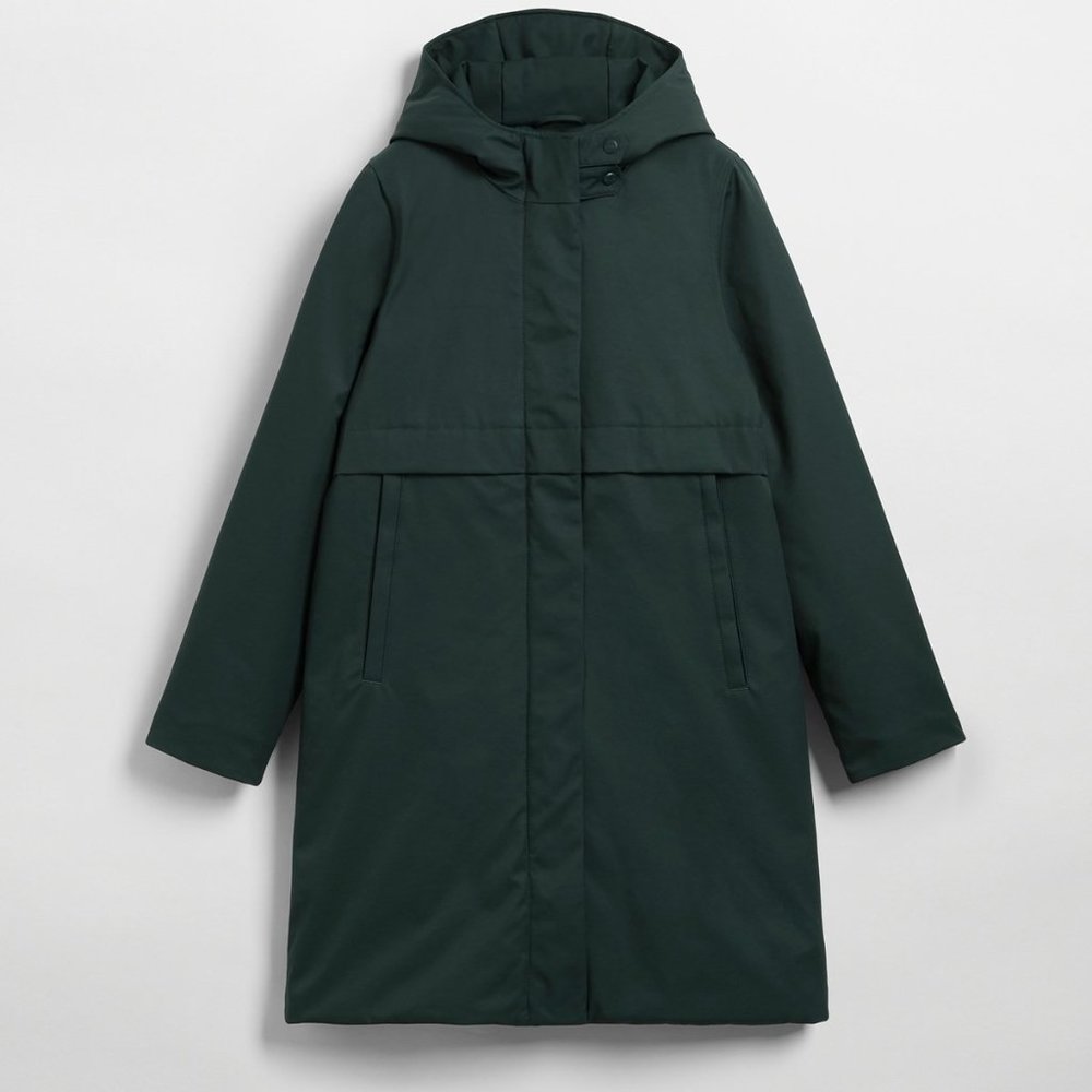 Elvine Nicole Coat, M, Green, EUC